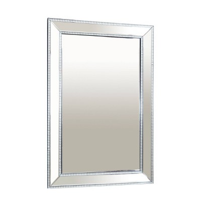 Saray Rectangle Wall Mirror Silver - Abbyson Living