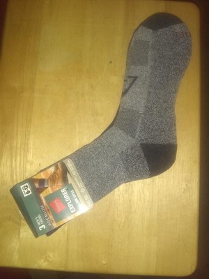 Hanes Premium Mens Marl Explorer Crew Socks 3pk - Gray 6-12