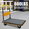 NAYSAYE Foldable Platform Dolly Heavy Duty Flatbed Cart with Swivel Wheels and Anti Slip Plate for Loading and Storage, Yellow, 35.43"*23.62"*34.25" - 3 of 4