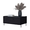 NicBex Coffee Tables for Living Room 15.6" High Minimalistic Rectangle Coffee Tables with  Pull Down Cabinet and Open Shelf, Black - 4 of 4