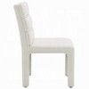 Royal Hampton Dining Chair Set of 2, Plush White Boucle Seat, Tufted Backrest - 4 of 4