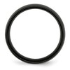 Black Bow Jewelry Men's 8mm Black Plated Stainless Steel Polished Domed Band - 2 of 4