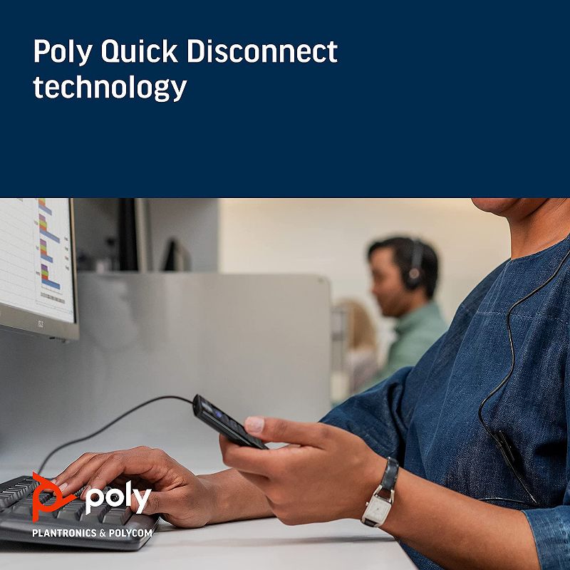 Poly DA85M USB-A / USB-C Digital Adapter - Works with Poly Call Center Quick Disconnect (QD) Headsets - Optimized for Teams, 3 of 8