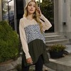Anna-Kaci Women's Color Block Tunic Top with Leopard Print Detail - 4 of 4