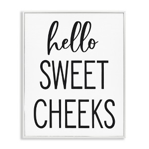 Stupell Industries Hello Sweet Cheeks Silly Bathroom Washroom Humor, 14" x 11" - 1 of 4