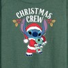 Women's - Lilo and Stitch - Christmas Crew Lightweight French Terry Wide Neck Long Sleeve Shirt - 2 of 4