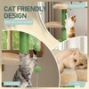 33in Cat Tree, Multi-level Cat Tower with Cat Scratching Post with Curved Perch, Cozy Cat Condo, Padded Top Bed for Kittens and Indoor Cats Green - 4 of 4