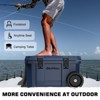 SOZT Blue 55 qt. Portable Chest Cooler, Leak-Proof Outdoor Insulated Cooler with Handle and Wheels for Camping, Beach, Boat - 4 of 4