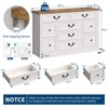 Garvee 9 Drawer Dresser with Power Outlet, Vintage Chest of Drawers with USB Ports, Farmhouse Storage Cabinet for Bedroom, Living Room - 2 of 4