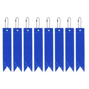 Unique Bargains Personal Reflectors Gear Safety Cycling Running Keychain 5.9 x 1.2 Inch 8 Pcs - 1 of 3