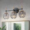Dewdrop Industrial  Single Light Vanity Light Smoke Handblown Glass Black brass,ETL,Bath - 2 of 4