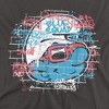 Smurfs Smurf With Shades Street Art Adult T-Shirt Charcoal - 2 of 4