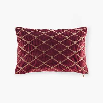 LIVN CO. Foxtail Stitch Velvet Oblong Decorative Pillow