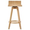 Set of 2 24" Tisha Mid Century Modern Swivel Wood Counter Height Barstool - Inspire Q - image 4 of 4