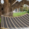 Sunnydaze Heavy-Duty Quilted 2-Person Hammock with Curved Bamboo Spreader Bars - 450 lb Weight Capacity - 2 of 4