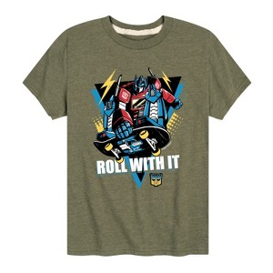 Boys' - Transformers - Roll With It Autobot Skateboard Short Sleeve Graphic T-Shirt - 1 of 3