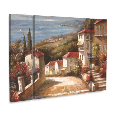 Trademark Fine Art -Joval 'Home in Tuscany' Multi Panel Art Set Large 3 Piece