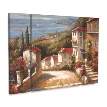 Trademark Fine Art -Joval 'Home in Tuscany' Multi Panel Art Set Large 3 Piece