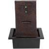 SereneLife Decorative Tabletop LED Water Fountain - SLTWF83LED, Soothing Indoor/Outdoor Waterfall, Black - 3 of 4