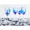 Blue Rose Polish Pottery Hand blown Wine Glass Set - 2 of 2