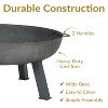 Sunnydaze Outdoor Camping or Backyard Round Cast Iron Rustic Fire Pit Bowl with Handles - 4 of 4