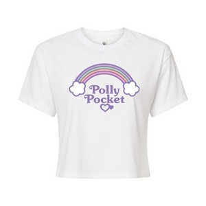 Women's - Polly Pocket - Polly Pocket Rainbow Logo Cropped Graphic T-Shirt - 1 of 4