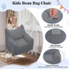 Hommpa Kids Cat Ears Soft Corduroy Fabric Bean Bag Chair with Memory Foam, Cozy Toddler Lounge Seat - 2 of 4