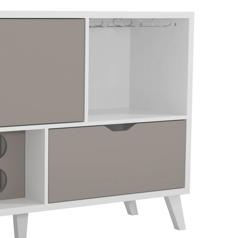 2 Door Wine Bar Cabinet TV Stand for TVs up to 54&#34; White/Gray - The Urban Port, 4 of 9