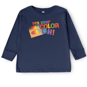 The Juniper Shop SmileyWorld Get Your Color On! Toddler Long Sleeve Tee - 1 of 4