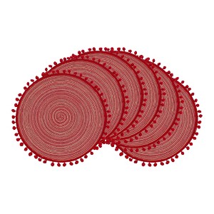 REGALWOVEN Polyester Heat Resistant Wipeable Placemats 15 x 15 Inch 6 Pcs - 1 of 4