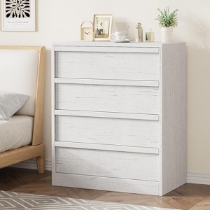 Acekool White Drawer Dresser, Modern Small Chest Organizer, Storage Bedside Table for Bedroom, Living Room, Nursery, Entryway - 1 of 4