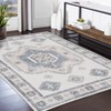Boho Vintage Floral Printed Area Rug Low Pile Washable Stain Resistant Non Shedding Floor Mat with Non Slip Backing - 3 of 4