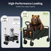 Acekool Foldable Utility Wagon Cart, 380lbs Capacity, 360° All-Terrain Wheels, Adjustable Handle, Cup Holders, Portable for Shopping, Camping, Garden - 3 of 4