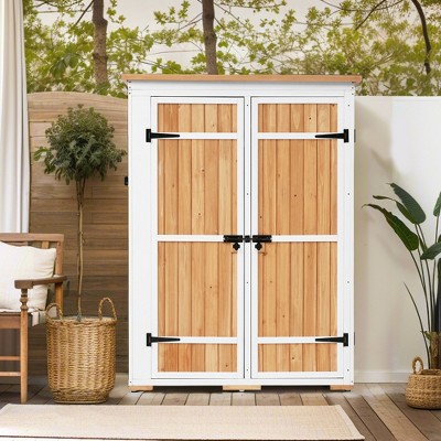 YOOCOZZ  5.5ft Wood Storage Shed with Waterproof Roof