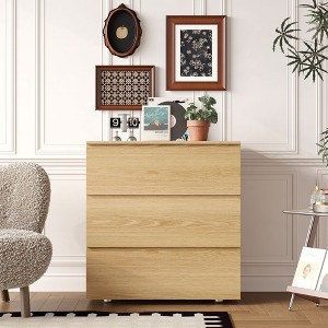 Famapy 3 - Drawer Cabinet Dresser Chest,Large Nightstand: Sleek Design, Ample Storage–Ideal for Home - 1 of 4