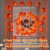 FAAYFIAN 4-Pack 10 ft 80-LED Lighted Fall Garland Maple Leaf String Lights, Battery Operated Thanksgiving Home D¨¦cor - 3 of 4