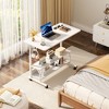 Aheaplus Adjustable Computer Desk, 32 Inch Manual Standing Desk with Storage Shelf, Charging Station - 3 of 4