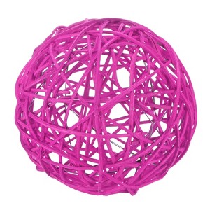 Unique Bargains Wicker Rattan Decorative DIY Crafts Balls for DIY Crafts 7.9 Inch 1 Pc - 1 of 4