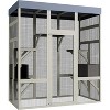 Acekool Outdoor Catio, 70-Inch Wood Cat Enclosure w/Window Access, 5 Platforms & 2 Resting Boxes for Patio or Backyard - 2 of 4