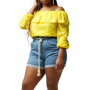 Women's Off The Shoulder Top - FLYING TOMATO - 1 of 2
