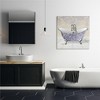 Stupell Industries Purple Damask Claw Foot Tub Bathroom, 30" x 30" - 2 of 4