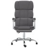 vidaXL Reclining Office Chair in Gray Faux Leather - Modern Design, Lying Down Feature, Armrest, Foam Filling - 3 of 4