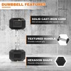 Sapphtopaz Rubber Coated Hex Dumbbell, Dumbbell Set with Non-Slip Grips for Exercise, Muscle Toning, Space-saving Home Gym Strength Training Dumbbells - 3 of 4