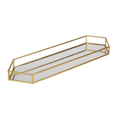 Kate and Laurel Felicia Tray, 26x8, Gold