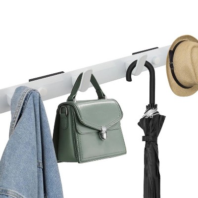 LunaLulinlkMagnetic Hooks,Strong Magnetic Hooks Heavy Duty for Hanging,Large White Magnetic Coat Rack Hanger Hooks 4 Hooks