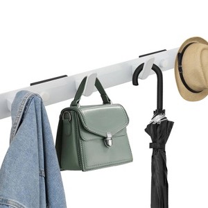 LunaLulinlkMagnetic Hooks,Strong Magnetic Hooks Heavy Duty for Hanging,Large White Magnetic Coat Rack Hanger Hooks 4 Hooks - 1 of 4