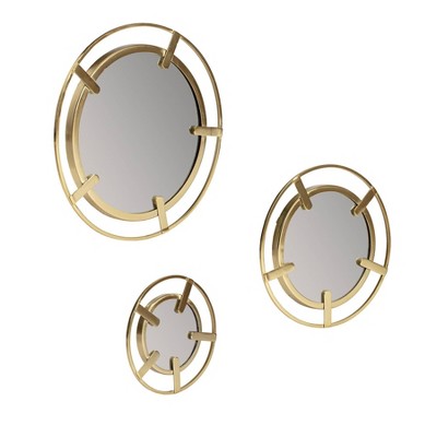 Metallic Gold Leaf Wall Mirrors