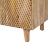 Infurnic Decorative Storage Cabinets Vintage Wooden Accent Cabinet with Fluted Design Perfect for Living Rooms and Entryways, Beige, 28"*16"*28" - 4 of 4