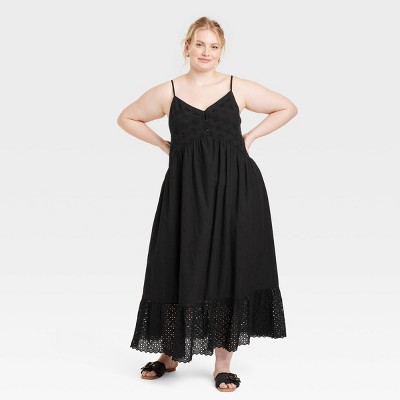 Women's Eyelet Maxi Sundress - Universal Thread™