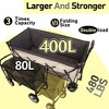Grungis Extended Heavy-Duty Wagon Cart,Foldable Shopping Cart with 7" All-Terrain Wheels & Ultra-Stable Frame,Utility Cart for Camping,Shopping - 4 of 4